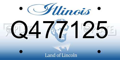 Q477125 Illinois License Plate