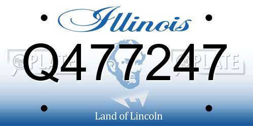 Q477247 Illinois License Plate