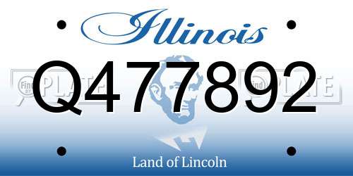 Q477892 Illinois License Plate