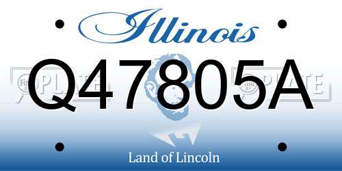 Q47805A Illinois License Plate
