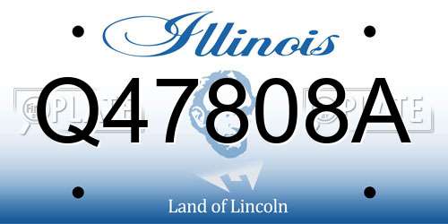 Q47808A Illinois License Plate