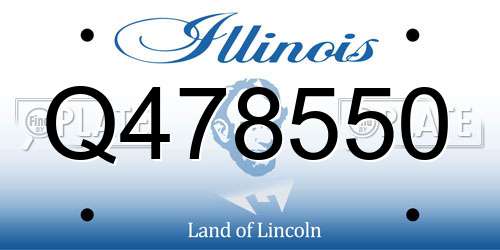 Q478550 Illinois License Plate