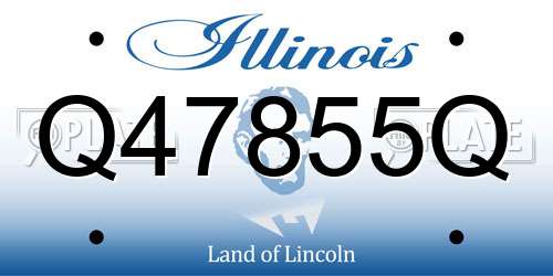 Q47855Q Illinois License Plate