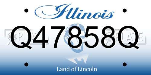 Q47858Q Illinois License Plate