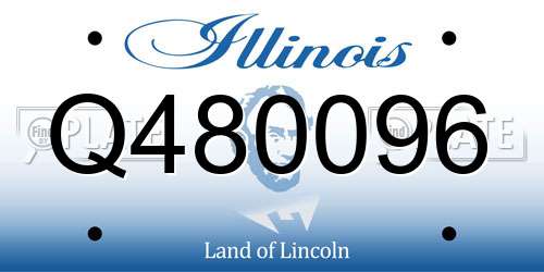 Q480096 Illinois License Plate