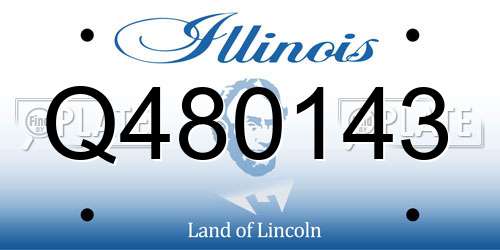 Q480143 Illinois License Plate
