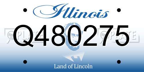 Q480275 Illinois License Plate