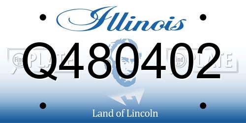 Q480402 Illinois License Plate