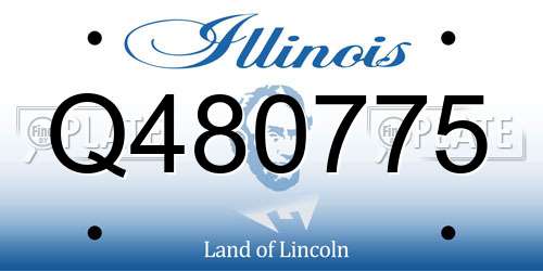 Q480775 Illinois License Plate