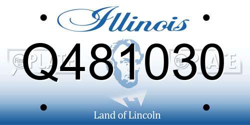 Q481030 Illinois License Plate