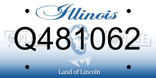 Q481062 Illinois License Plate