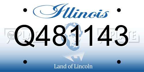 Q481143 Illinois License Plate