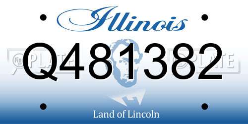 Q481382 Illinois License Plate