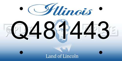 Q481443 Illinois License Plate