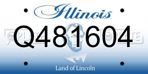 Q481604 Illinois License Plate