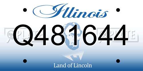Q481644 Illinois License Plate
