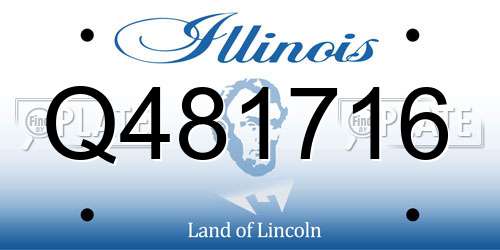 Q481716 Illinois License Plate