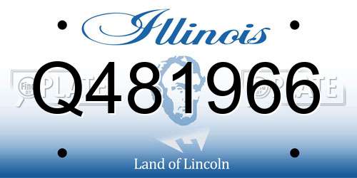 Q481966 Illinois License Plate