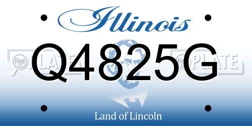 Q4825G Illinois License Plate