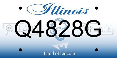 Q4828G Illinois License Plate