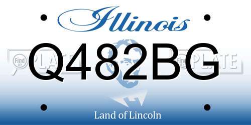 Q482BG Illinois License Plate