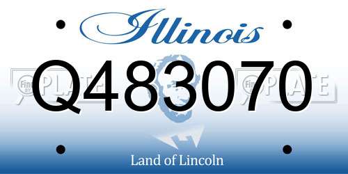 Q483070 Illinois License Plate
