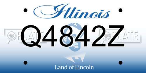 Q4842Z Illinois License Plate