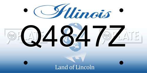 Q4847Z Illinois License Plate