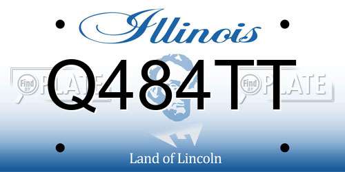 Q484TT Illinois License Plate
