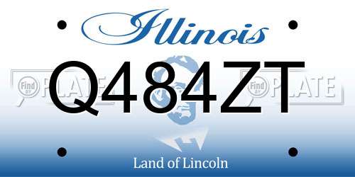 Q484ZT Illinois License Plate