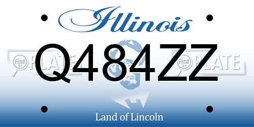Q484ZZ Illinois License Plate