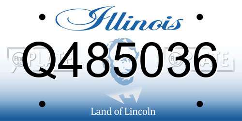 Q485036 Illinois License Plate