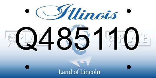 Q485110 Illinois License Plate