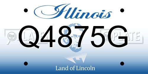 Q4875G Illinois License Plate