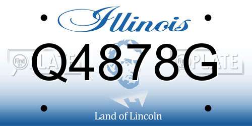 Q4878G Illinois License Plate