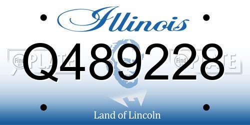 Q489228 Illinois License Plate