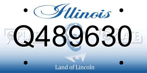 Q489630 Illinois License Plate