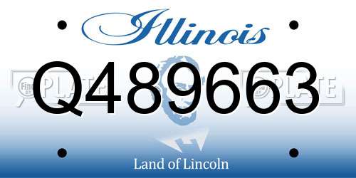 Q489663 Illinois License Plate