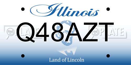 Q48AZT Illinois License Plate