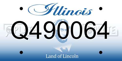 Q490064 Illinois License Plate
