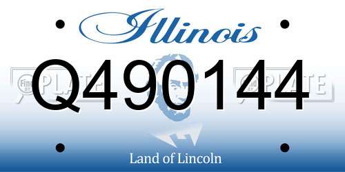 Q490144 Illinois License Plate