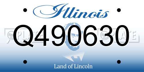 Q490630 Illinois License Plate