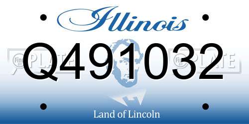 Q491032 Illinois License Plate