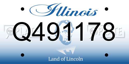 Q491178 Illinois License Plate