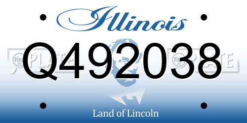 Q492038 Illinois License Plate