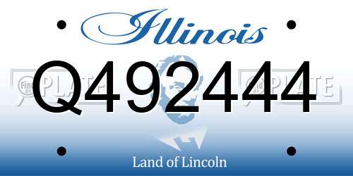 Q492444 Illinois License Plate