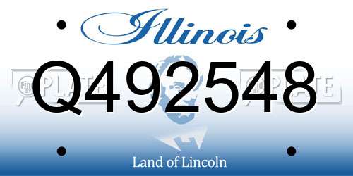 Q492548 Illinois License Plate