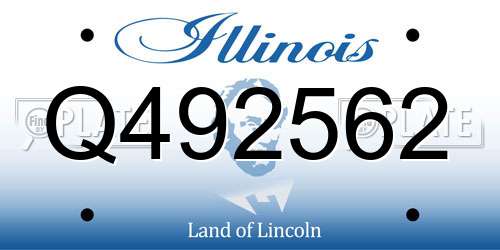 Q492562 Illinois License Plate