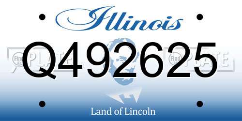 Q492625 Illinois License Plate