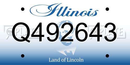 Q492643 Illinois License Plate